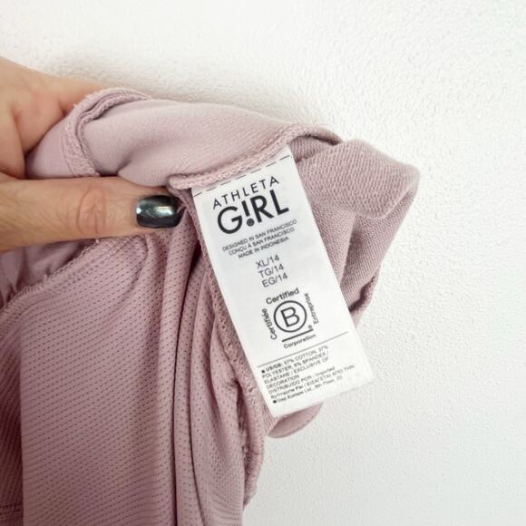 Athleta Girl Skort Girls Size XL - 14 Pink Drawstring Skirt Active Retrochill - Picture 8 of 9
